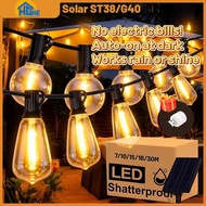 Solar Light Solar Light Outdoor Waterproof String Lights ST38/G40 LED light Bulb IP65
