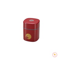 Tatsumiya Rabbit Design Tea Caddy - Red Moon - Size: Approx. W8 D8 H10