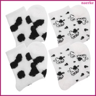 Socks for Women Furry Cows Cartoon naerke