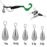 TOPABCS Fishing Sinkers Entertainment Outdoors Fishing Tools 3.5/5.3/7/10.5/14g Sports Tungsten Hook