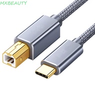MXBEAUTY1 USB C to USB B Cable Braided Cable 0.5m/1m/1.5m/2m/3m USB2.0 Female USB B 2.0 Data Cables 