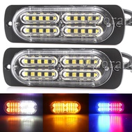 1/2Pcs Ultra-thin  20 LED High Power Strobe fso Warning Light 12V-24V Auto Car Truck SUV Car Truck Emergency  Flashing L