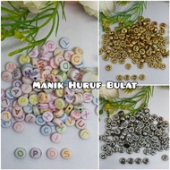 Round Beads Letters Alphabet Beads Flatback Letter Monte Beads