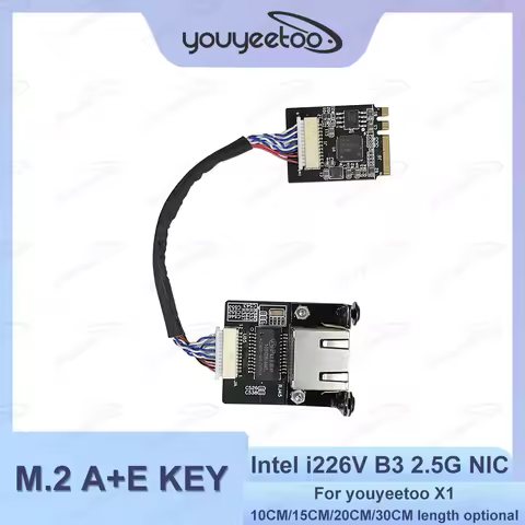 Industrial Grade M.2 A and E Intel i226V Customized 2.5G Ethernet Server NIC for youyeetoo X1 NVME M