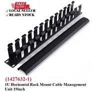 1U Horizontal Rack Mount Cable Management Unit 19inch (1427632-1)