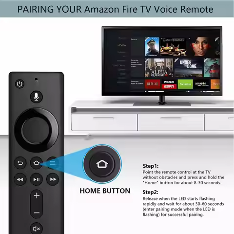 L5B83H Replacement Voice Remote Control for A-M-Z Smart TV Cube 2nd Gen & 1st Gen Compatible with Fi
