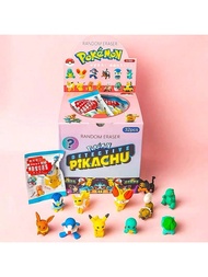 Bộ 32 tượng nhỏ Pokemon Mystery Box có hình Pikachu - Đồ chơi hộp mù sưu tầm dễ thương dành cho ngườ