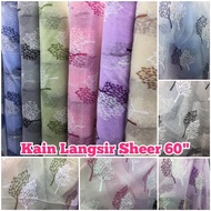 Kain Langsir Sheer Organdi Bidang60" (60 inci Organdy )