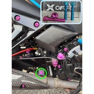 OFF-X Titanium GR5 Screw Ikat Ekzos Tengah Muffler Skru Exhaust Pipe Skru Braket Ekzos Screw M8 Crow