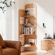 Free Shipping~Low Price~Rattan Solid Wood Corner Shelf Bedroom Living Room Corner Cabinet Back Wall 