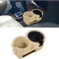 Double Holder,ABS Plastic Front Seat Automatic Transmission Center Console Extra Cupholder Organizer