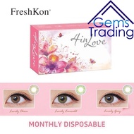 ( 2 PCS ) Freshkon 4 in Love Monthly Disposable Cosmetic Color Contact Lenses 2/3