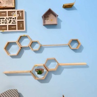 Rak Dinding AESTHETIC Rak Minimalis Tempel Texagonal