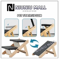 Pet Stairs Dog Ramp Dog Stairs Foldable Ramp Up Stairs for Easy Access to Sofa & Bed for Dogs and Pu