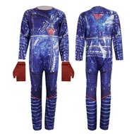 Evie Evil Mal Descendants Cosplay Costume Dress Girls Birthday Party Halloween Costume Wig Kids Disg