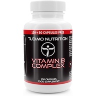 High Dose Vegan Vitamin B Complex-150 Capsules (5 Months Supply), Vegan Essential B Family Vitamin C