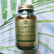 วิตามินดี 3 Vitamin D3 (Cholecalciferol) 15 mcg (600 IU) 120 Vegetable Capsules (Solgar®)