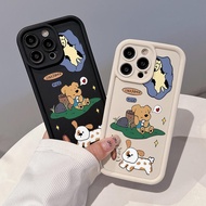 Three little dogs Case Compatible For IPhone 13 15 7Plus 14 12 11 Pro Max 8 6 7 6S Plus X XR XS MAX SE 2020 Cartoon Couples