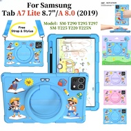 For Samsung Tab A 8.0 (2019) A7 Lite 8.7 inch Rotating Ring Stand Casing SM-T290 SM-T295 SM-T297 SM-