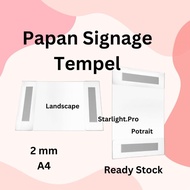 Acrylic Signage Board | A4 & A3 Acrylic Clear/Clear