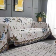 Sofa Cover Towel-Sofa Cushion Simple Sofa Towel Full Cover Anti-slip Two-Seat Sofa Blanket Cover Blanket European Pastoral Fabric Sofa Cover Thickened Sofa Blanket