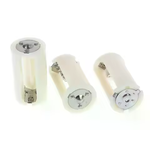 White 4Pcs AA To D Battery Box 3x AA To D Size Battery Protective Case Holder Battery Adapter Conver