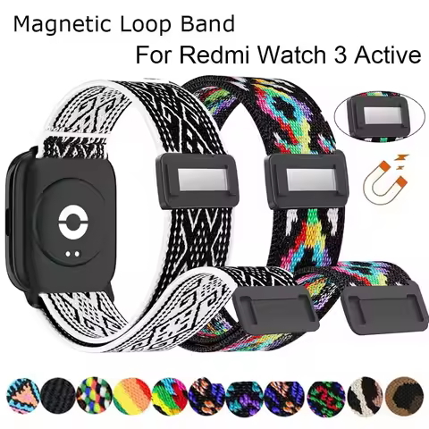 For Redmi Watch 3 Active Strap Elastic Nylon Loop Watch Band For Xiaomi Redmi Watch 3 Active Bracele
