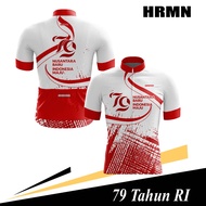 MERAH Road Bike Jersey / Roadbike Jersey - HRMN Red and White 79-2
