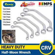 REMAX 10-22mm Half Moon Offset Wrench / 12 point offset wrench / double end spanner / ring spanner /