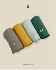 hijab deenay voal polos laser cut dan jahit tepi