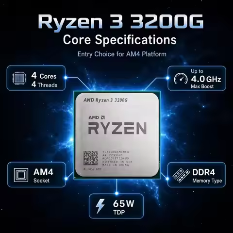 AMD R3 3200GCPU 3.6GHz 65W AM4 Socket Processor Compatible With AM4 Motherboard Integrated Vega PC C