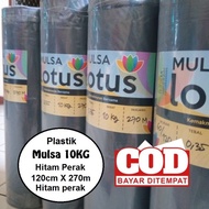 mulsa plastik mulsa hitam perak lotus 1 rol panjang 270 meter lebar 120 cm tanaman cabe tomat bawang semangka tebal kuat bagus