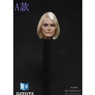 DS Toys 1/6 Female Figure Head Sculpt Silver Hair D001a Suitable For 12Inch Model Doll