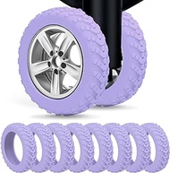 Luggage Wheel Covers Suitcase Wheel Protectors 8 Pieces Luggage Wheel Protective Covers for Carry On luggage Suitcases with Wheels (Purple)
