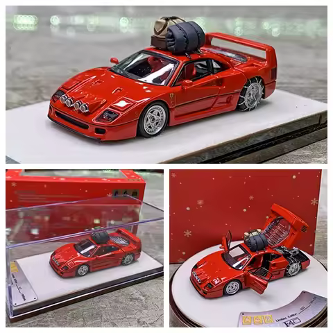PGM 1:64 F40 Christmas Edition Alloy Fully Open Limited to 999 Pieces Simulation Resin Alloy Static 