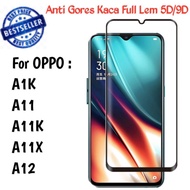 LAYAR Anti-Scratch Full Glue A12 A1K A11 A11K A11X Oppo Tempered Glass Screen Guard Protector Screen