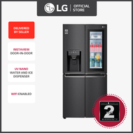 LG REFRIGERATOR, Instaview Door-in-door French Door, 20.8 cu ft, GR-X22FTQLL, Instaview Door-in-Door, with Water and Ice Dispenser UV Nano, Inverter Linear Compressor Delivered by Seller