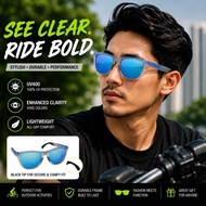 FRGSKN RNG PRIZM Sunglasses Cermin Mata UV400 Blue Lense Frame Blue 2Tone
