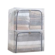 Clothes Storage Box Transparent Foldable Organizer Clothes Storage Oxford Organizers Storage Box