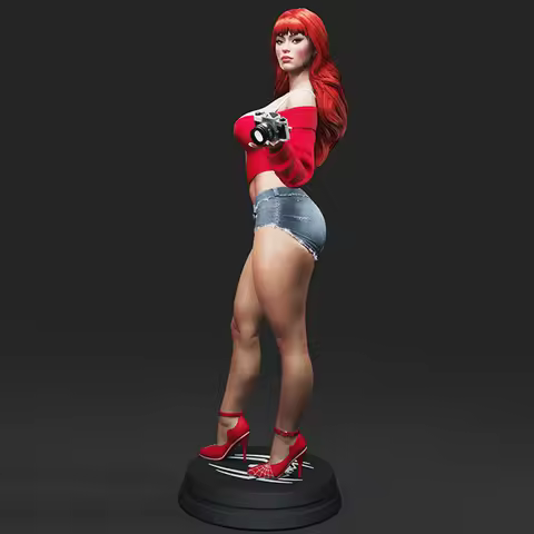 1:18 High-Detail Lila Anime Figures | 3D Resin Miniature | Unpainted Schoolgirl Sweet Style Model Ki