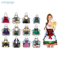 COLO Bavarian Novelty Apron Oktoberfest Bavarian Kitchen Aprons for Women Men Couple