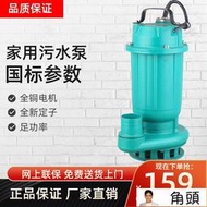 上海人民污水泵家用小型220v抽水機化糞池排污泥漿抽糞吸糞潛水泵
