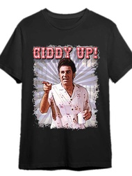 Giddy Up Cosmo Kramer T-shirt, Seinfeld Kramer Paloma Molecule Short Sleeve Graphic T-Shirt Black
