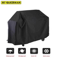 BBQ Cover Outdoor Dust Waterproof Heavy Duty Grill Cover Rain Protective outdoor Barbecue round blac