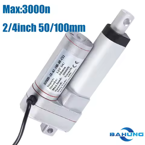 Heavy Duty Linear Actuator 50/100mm 2/4inch Stroke Electric Motor 12V 24V max 3000N662lbs Load 5mm/s