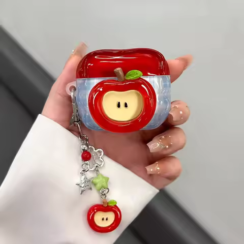 For Airpods 4 Fruit 3D Cute Earpods Case for Airpods 1 2 3 Pro 2 Wireless Earphone Cover Charging Bo