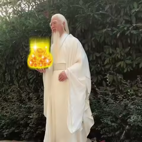 Ancient Costume Men's Hanfu Immortal Aura Old Immortal Costume Tai Shang Lao Jun Jiang Ziya Yue Lao