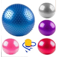 Gym Ball, 75cm Thick Spiked Yoga Ball - 1kg (Free With 1 Pump And Button Set, Broken Ball)