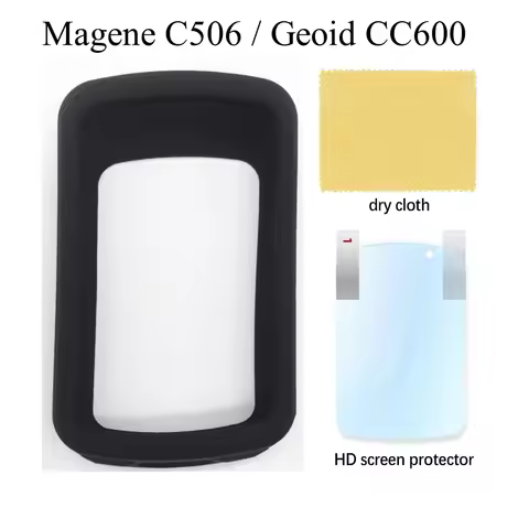 for Magene C506 C506SE / Geoid CC600 Quality Silicone Case and LCD Screen Protector GPS Computer MAG