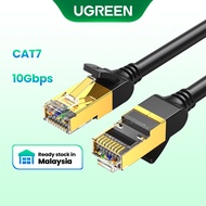 UGREEN Cat7 Flat Ethernet LAN Cable 10Gbps 600Mhz 32AWG 6.3 mm UTP Gold Plated RJ45 Flat Round Cable